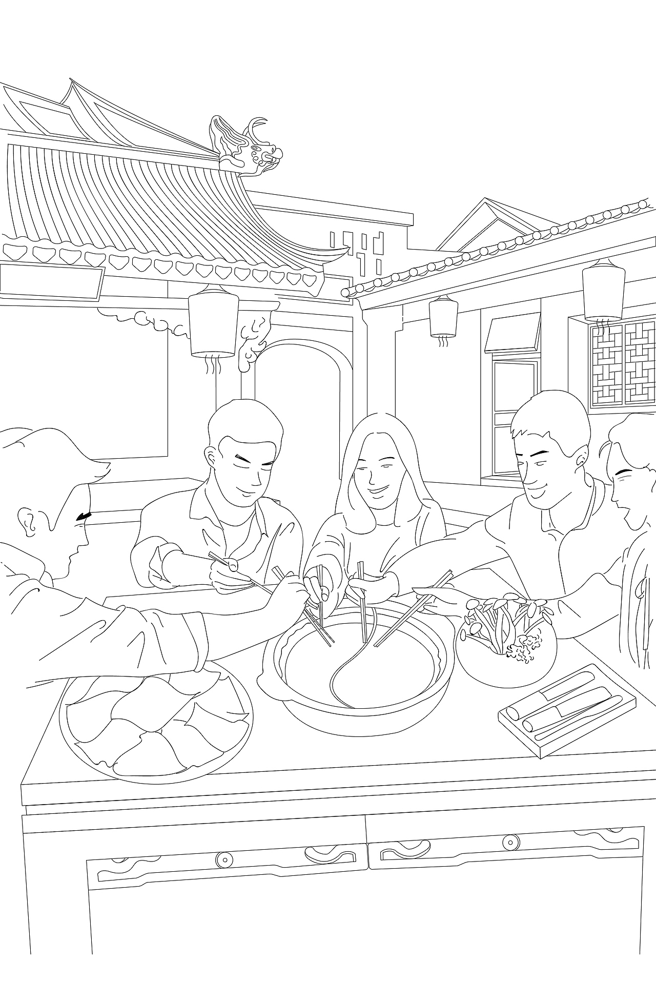 火锅（图ZMjAxNDE0MzMy） - 艺术插画 - 站酷设计师钮钴禄甄欢欢原创素材 - 站酷ZCOOL