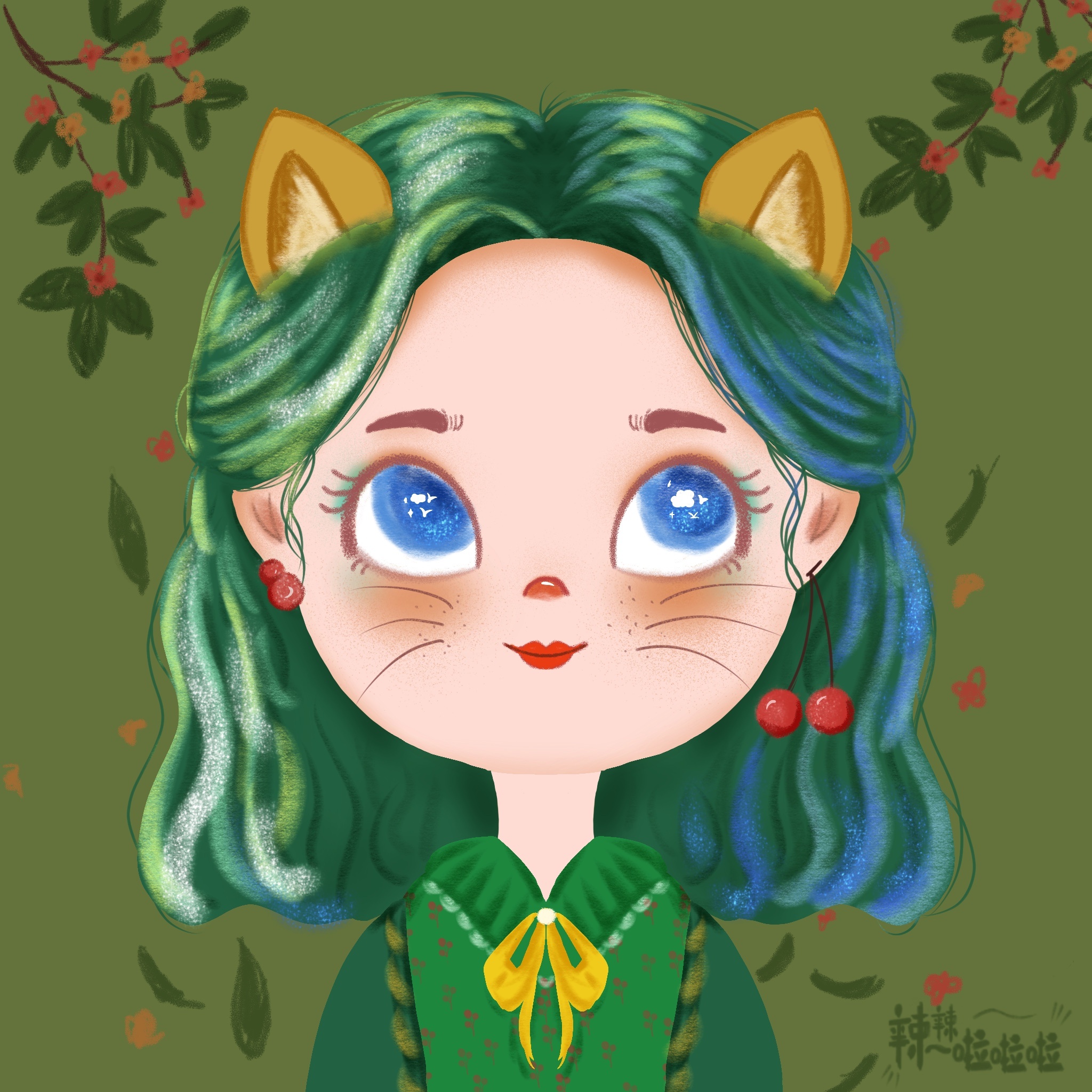 绿油油的小女孩