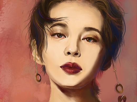 带耳环的女人（个人主页-ZMjg3MDI5MTI=） - 创作习作 - 站酷设计师人字T原创素材 - 站酷ZCOOL