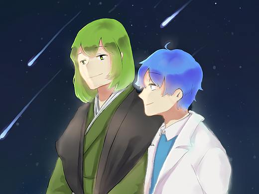 小绿和小蓝同人