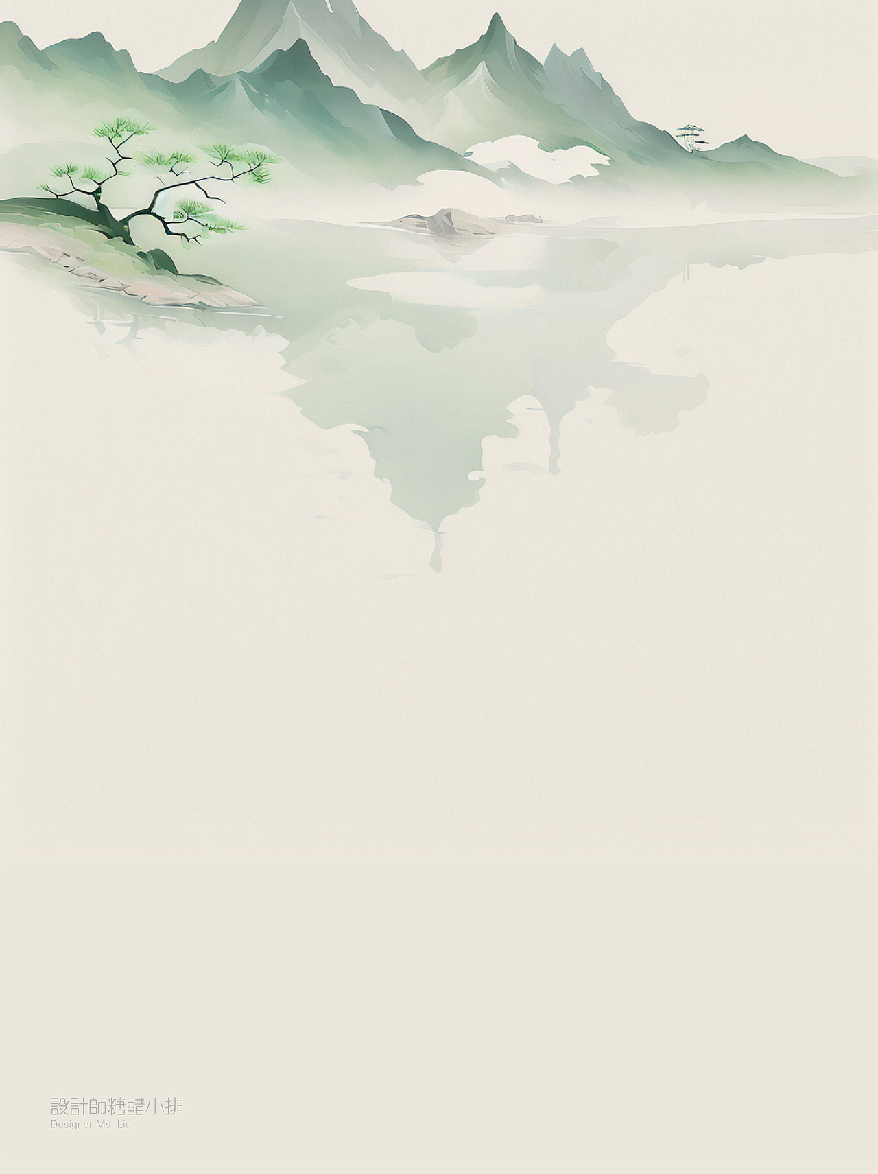 岁月斑驳 时光静好|水墨古风插画背景图