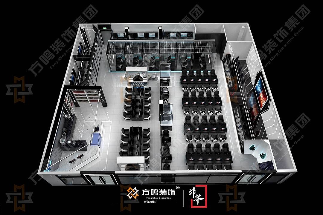 35元一小时的网吧,天津.E9电竞馆网咖设计效果实景对比