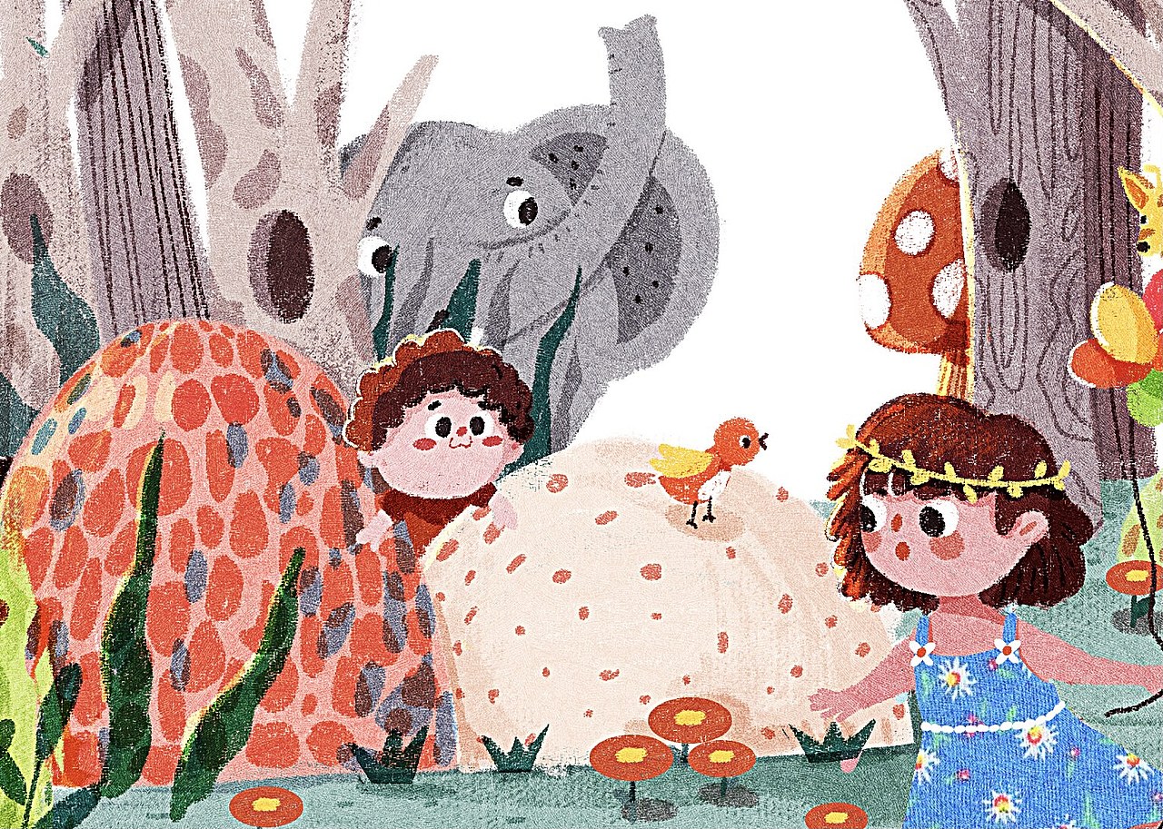 丝网印插画（图ZMjYzMzY5NzIw） - 儿童插画 - 站酷设计师爱画画的阿甘原创素材 - 站酷ZCOOL