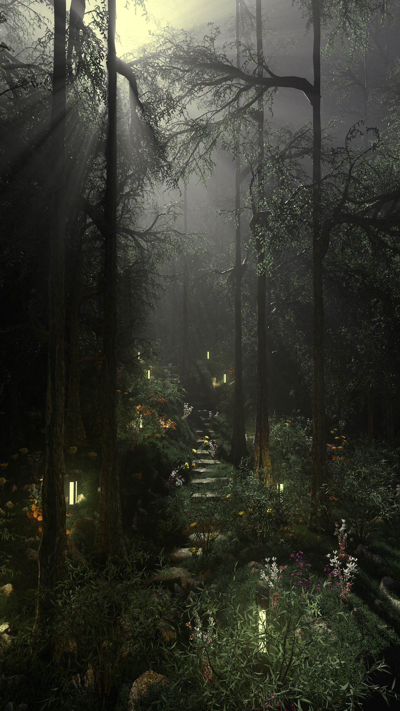 神秘莫测的森林小道（图ZMjkxMTEwMjI0） - 场景 - 站酷设计师AIChen_333原创素材 - 站酷ZCOOL