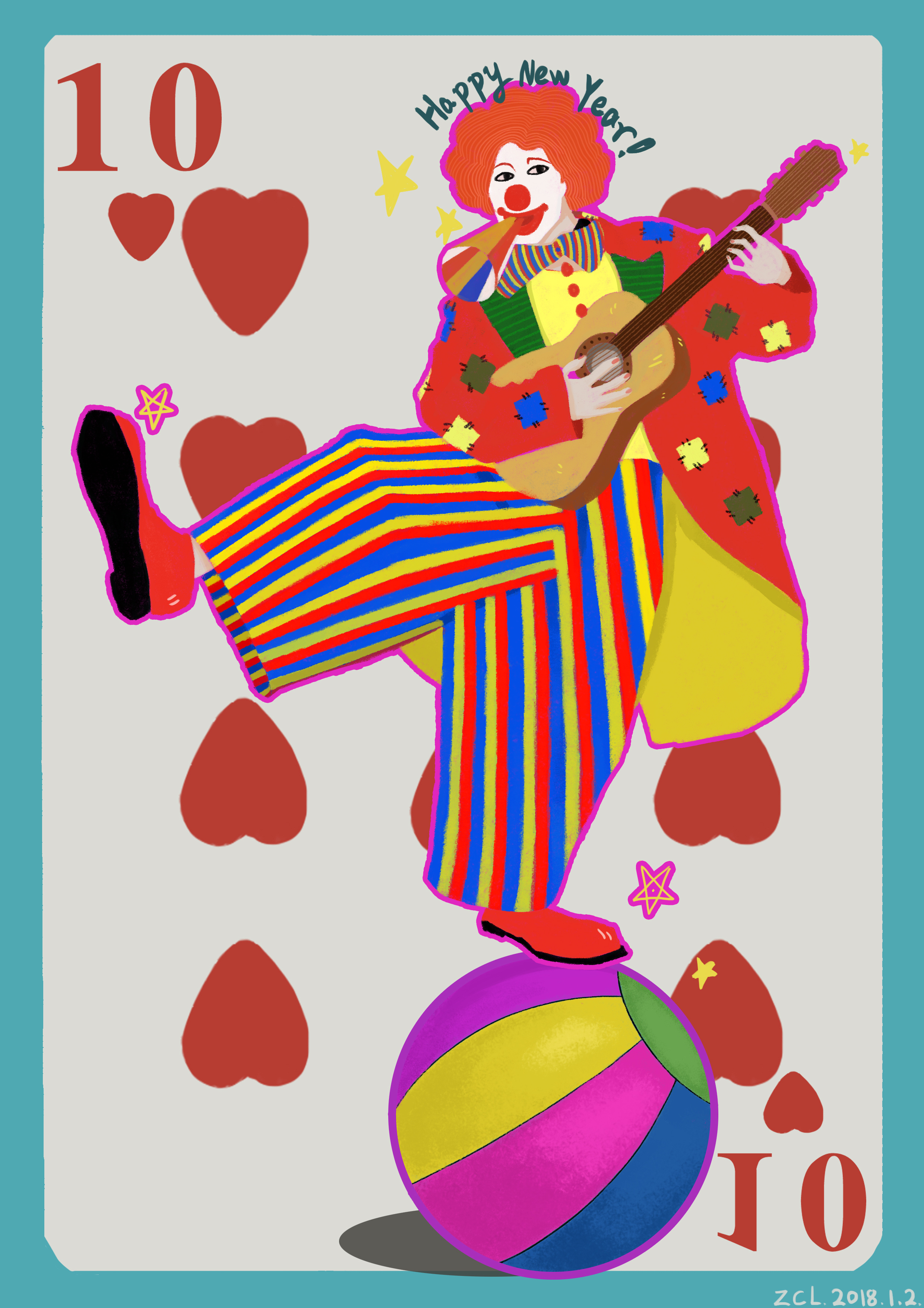 小丑 新年快乐|插画|插画习作|一两个人 - 原创作品 - 站酷 (zcool)