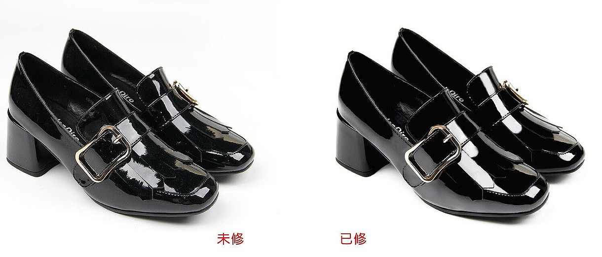 细修女鞋单品,修图