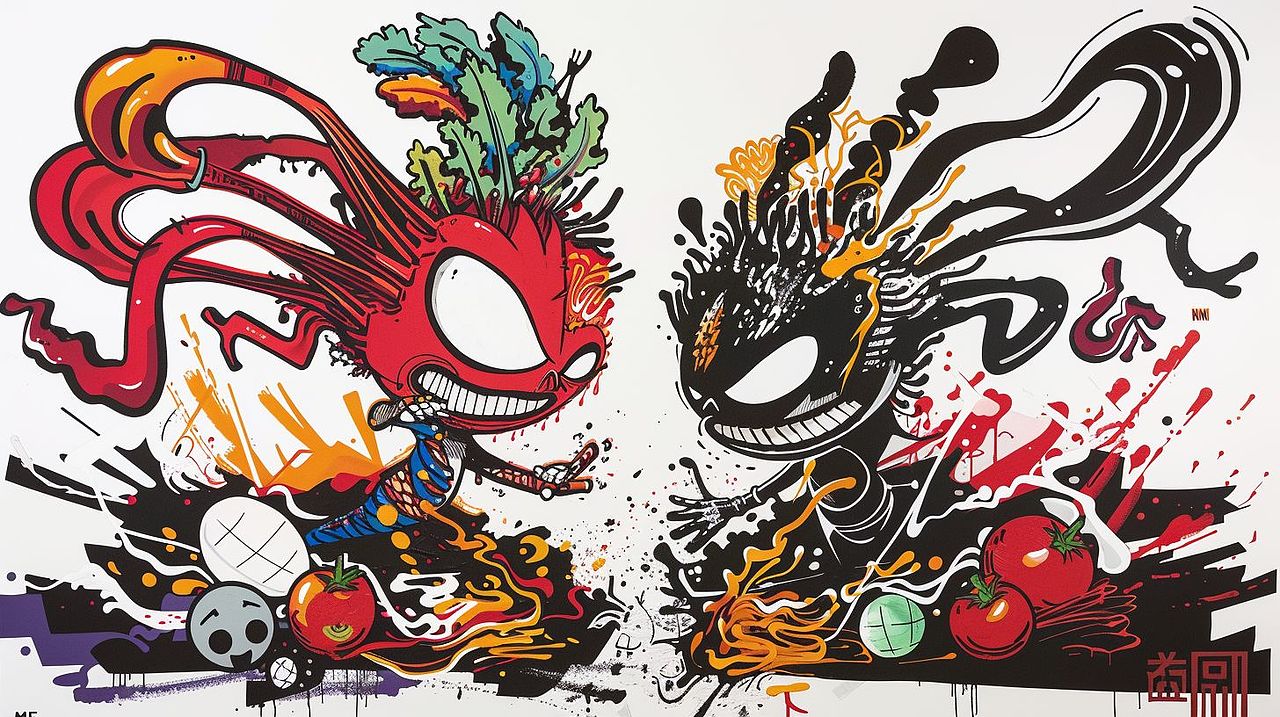 食物大招一触即发（图ZMzYzMTE3NzAw） - AI作品 - 站酷设计师贰元元元元原创素材 - 站酷ZCOOL