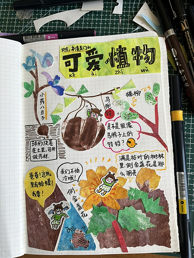 旅行拼贴手帐l带娃记录旅行的意义（图ZMzM2ODA5NjYw） - 艺术插画 - 站酷设计师王小茶原创素材 - 站酷ZCOOL