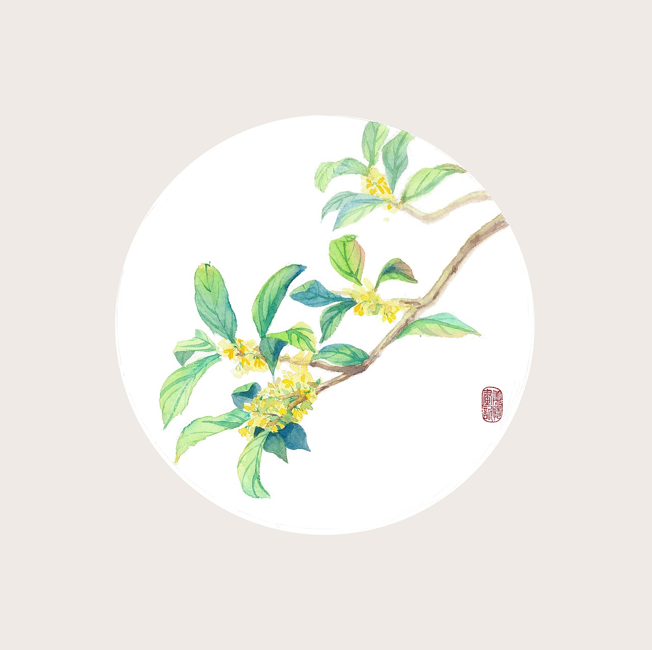 金桂飘香——水彩桂花_爱画画的jc-站酷zcool