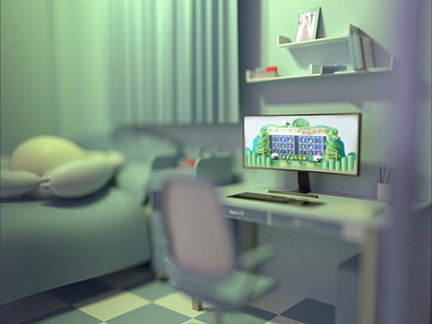 C4D创意小房间