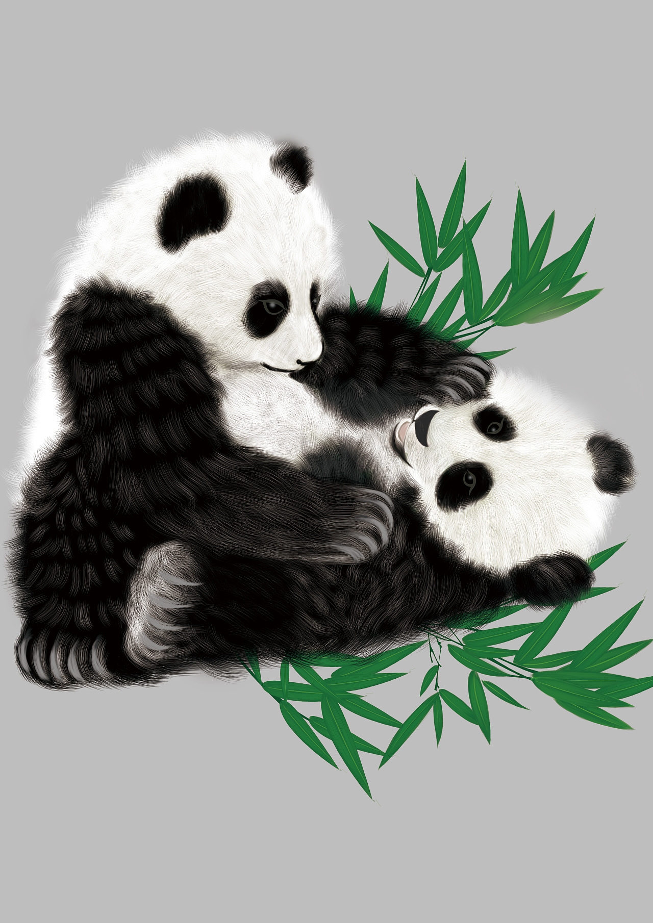 超可爱大熊猫睡觉壁纸 -桌面天下（Desktx.com）