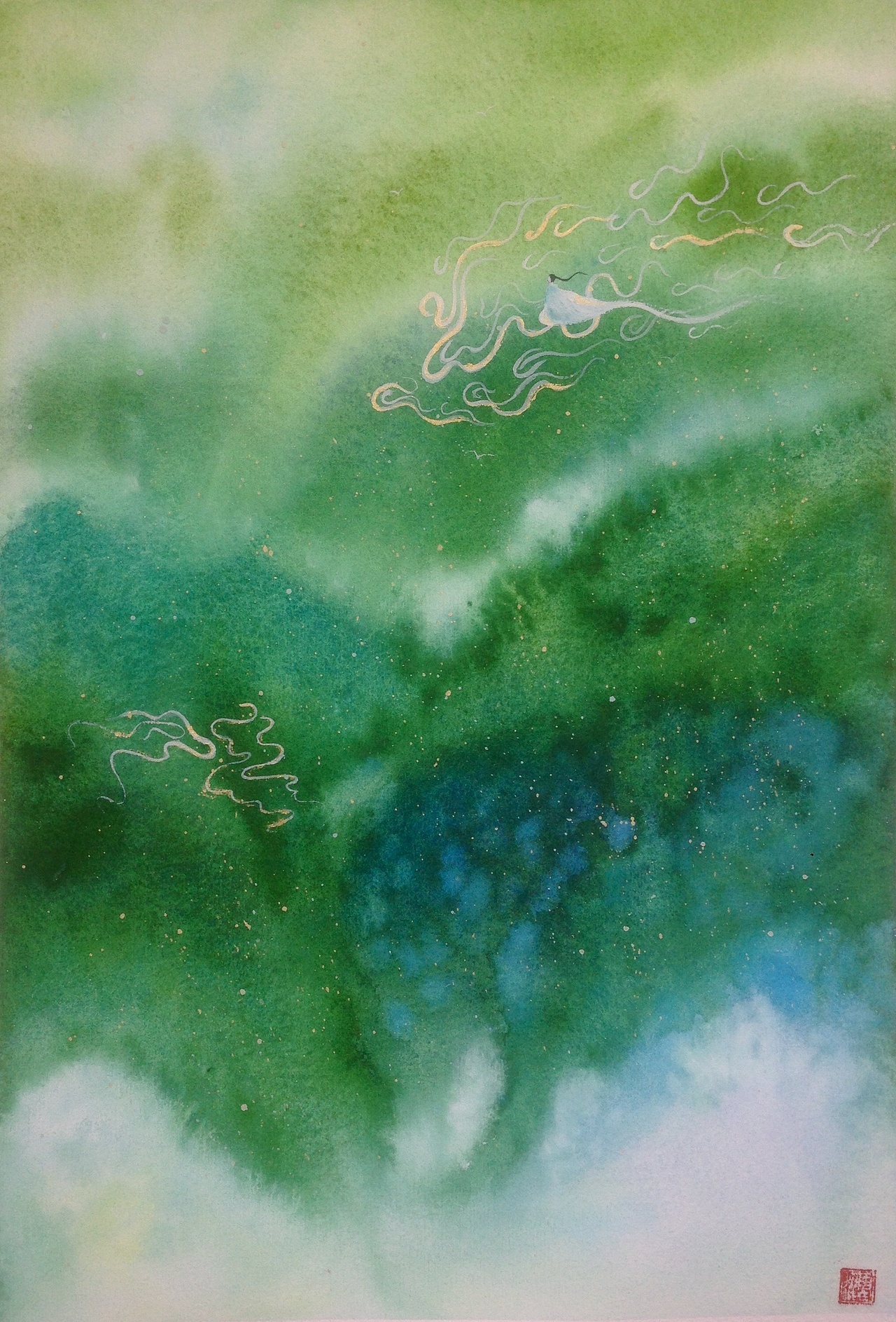 水彩，山有神話 系列5（圖ZMTE5NjI3NDMy） - 繪畫 - 站酷設(shè)計(jì)師深海里的夢原創(chuàng)素材 - 站酷ZCOOL