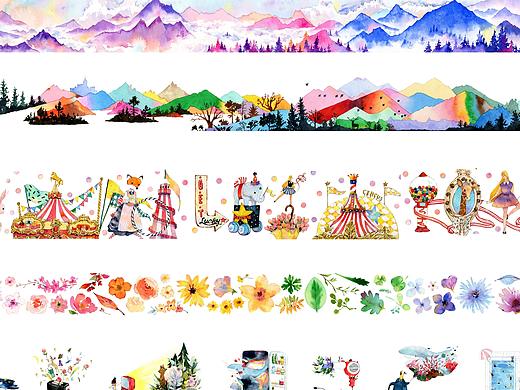 纸胶带（个人主页-ZMzE2MDQ2MjQ=） - 商业插画 - 站酷设计师yoonliu原创素材 - 站酷ZCOOL