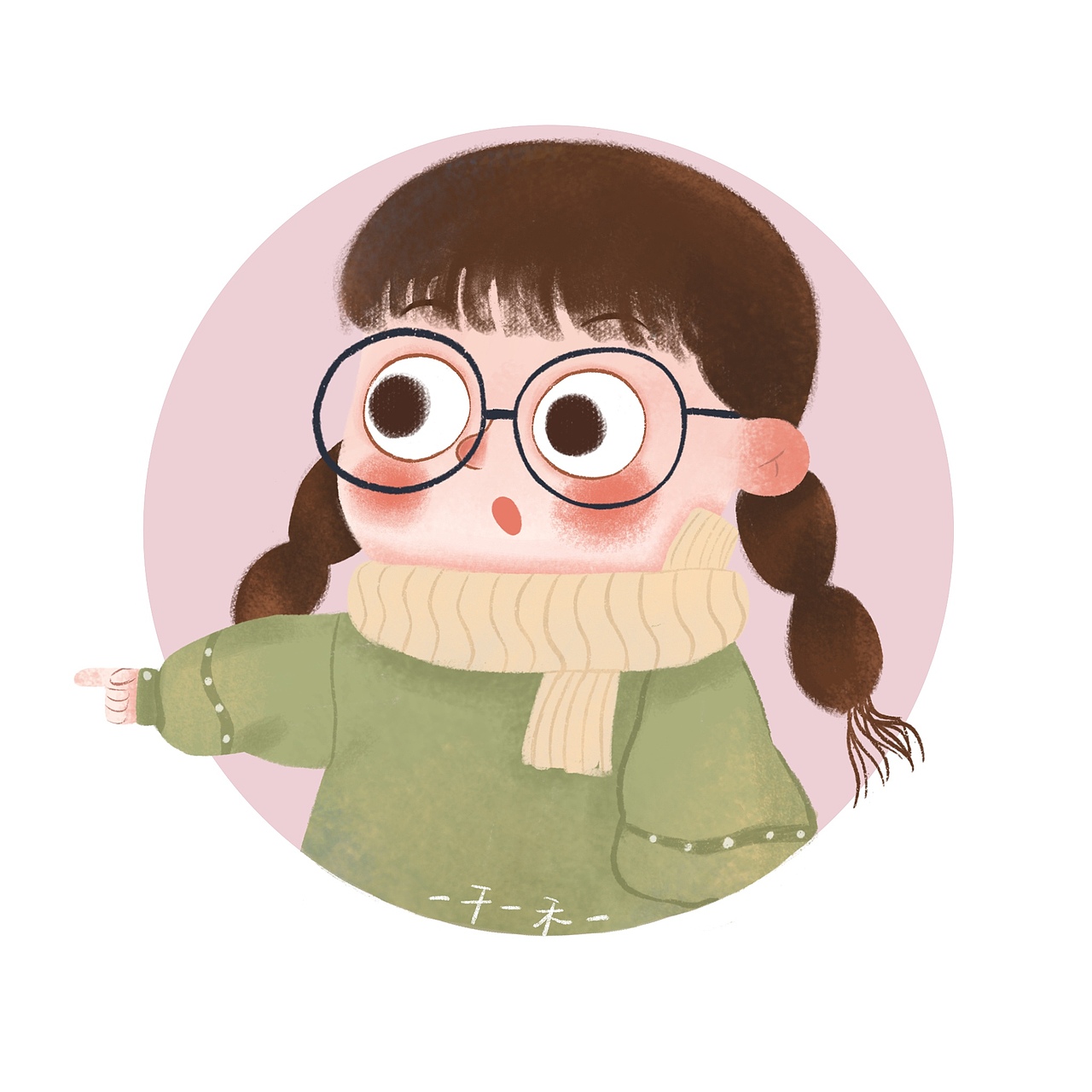 可爱头像九宫格/ipad插画/情侣头像