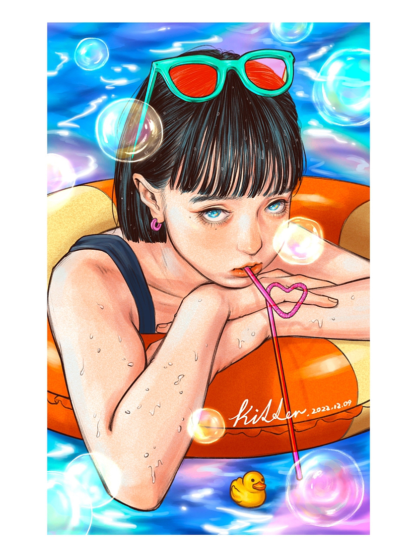 🫧Bubble🫧（图ZMzI1MDY3Mjgw） - 新锐潮流插画 - 站酷设计师_KiLLer原创素材 - 站酷ZCOOL