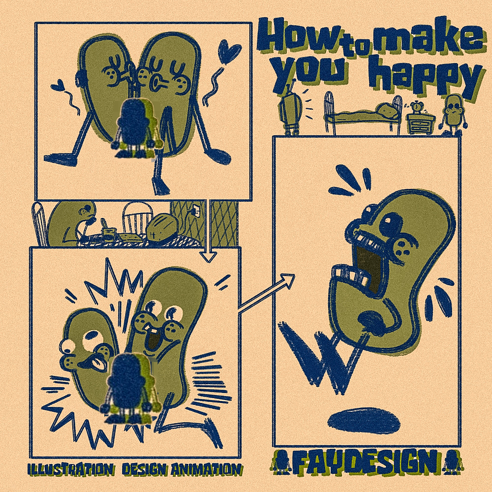 [原创插画] How to make you happy?（图ZMzY0NTEwMTgw） - 新锐潮流插画 - 站酷设计师FAY橙原创素材 - 站酷ZCOOL