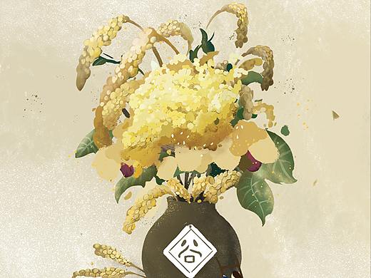 五谷杂粮插画包装设计