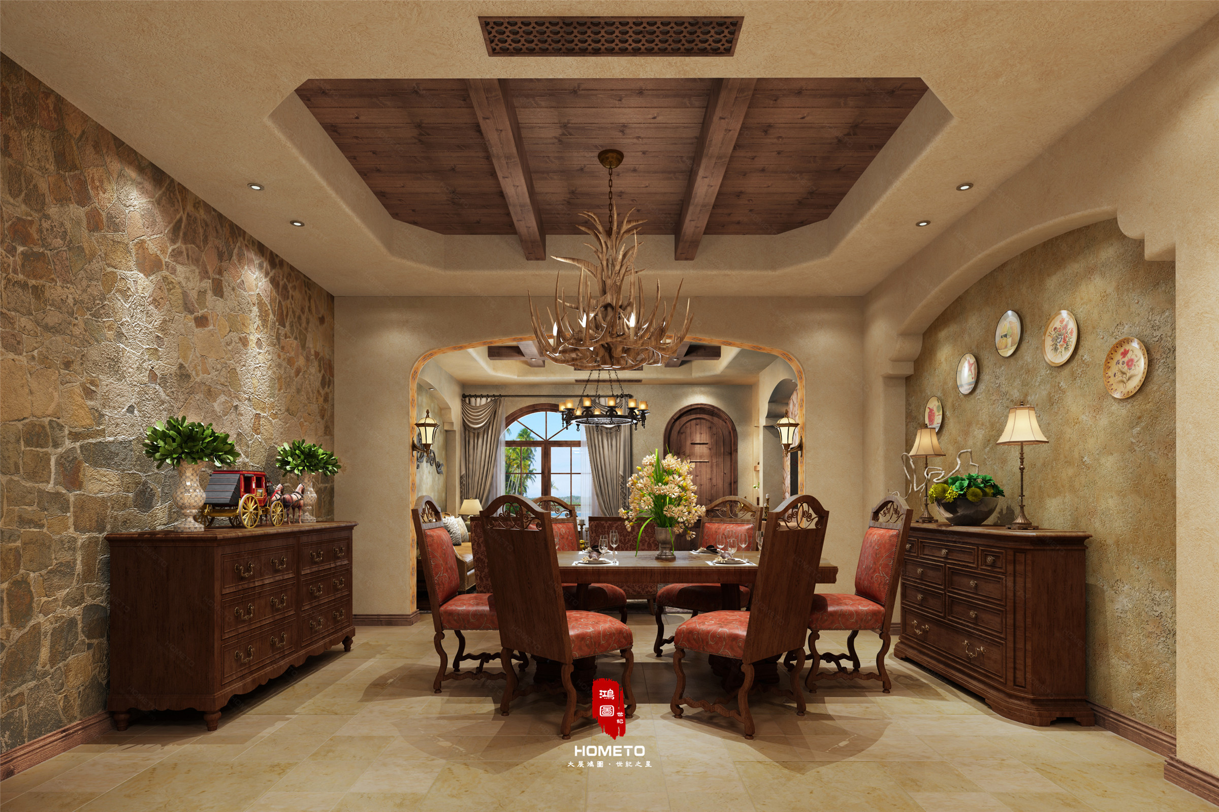 "回归自然"式的美式乡村风格——鸿图世纪|空间|家装设计|鸿图设计
