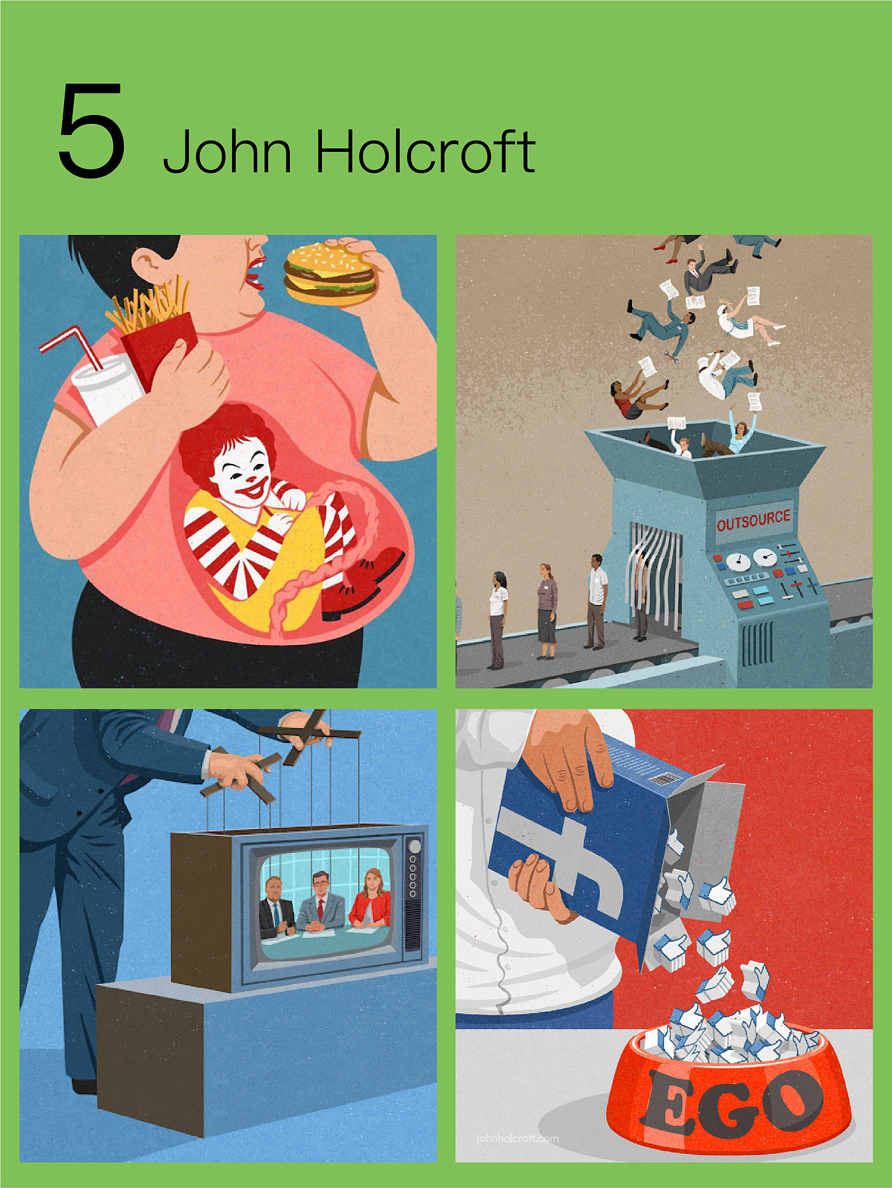 8位顶级黑色幽默画风的插画师,必须推荐!