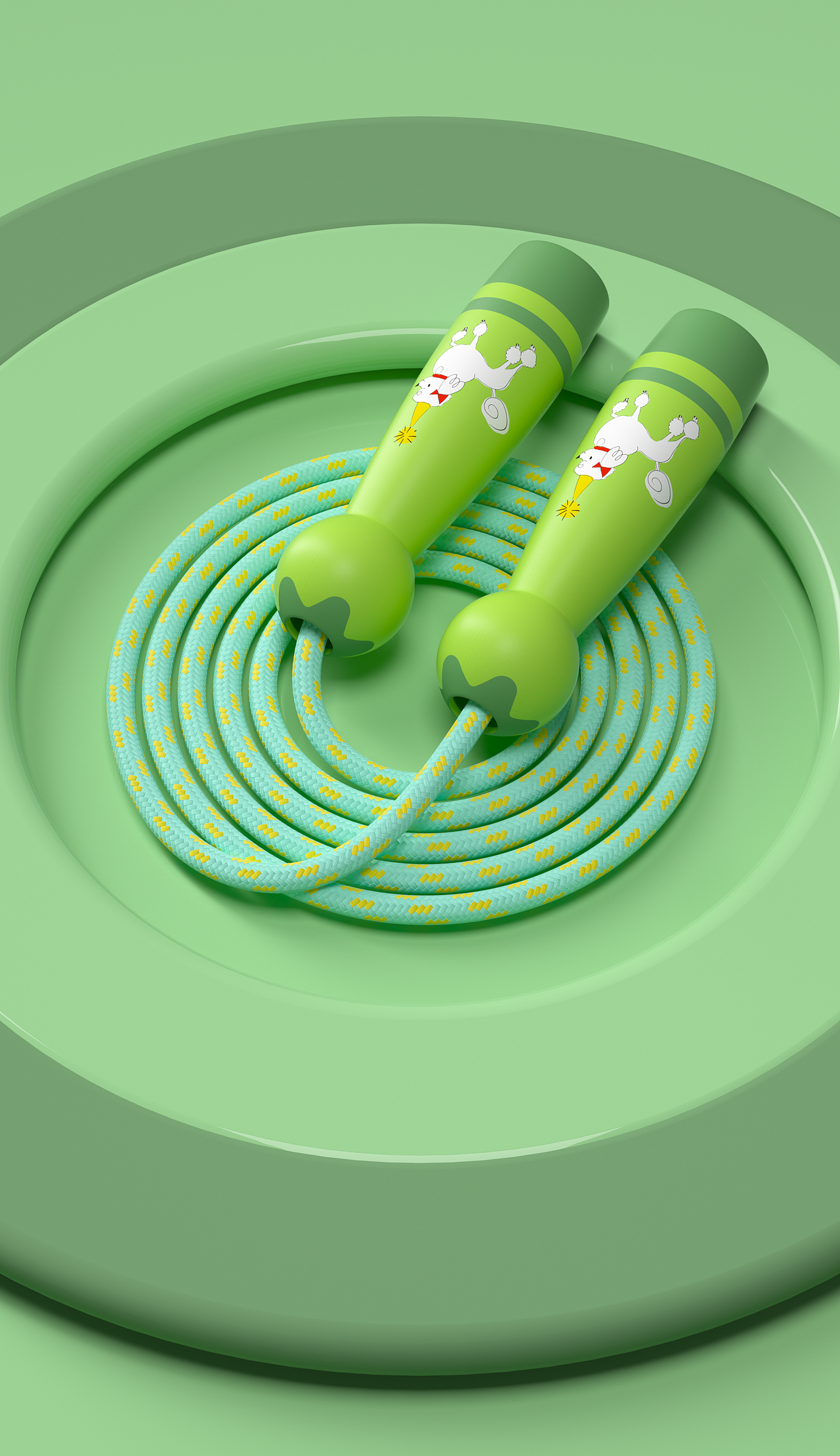 儿童跳绳主图视频以及详情图渲染