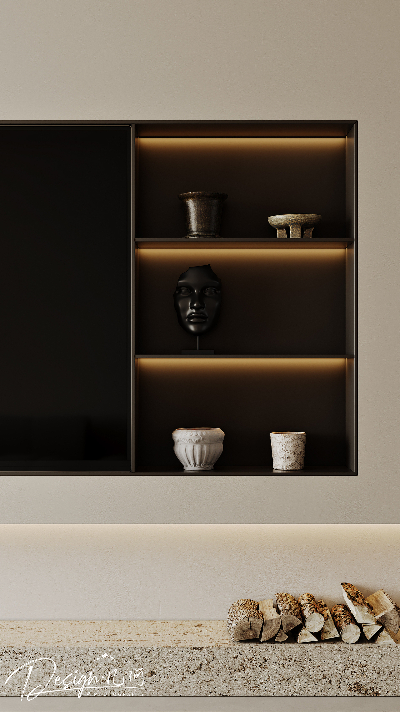 几何空间视觉表现 | 华安府现代奶油风客餐厅