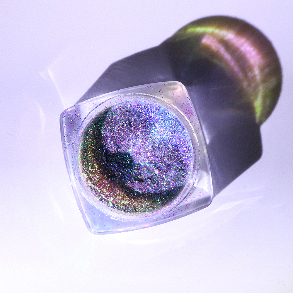 变色龙碎钻美甲原料拍摄