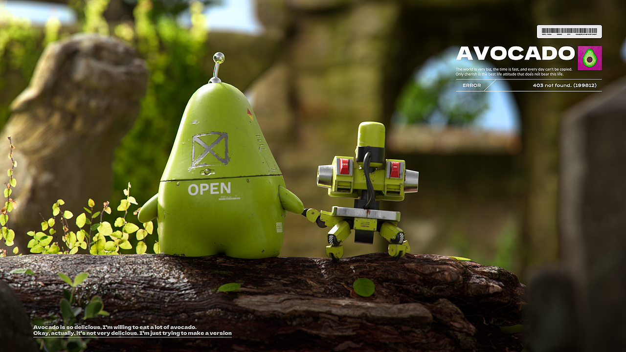 小小牛油果（图ZMzQ2OTY1NTUy） - 其他三维 - 站酷设计师吃吃吃小棕能原创素材 - 站酷ZCOOL