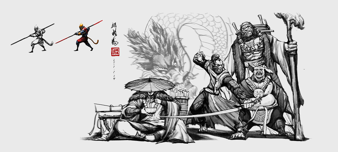 西游记系列练习（图ZODY1Mjg0Mjg=） - 概念设定 - 站酷设计师丨AZHI丨原创素材 - 站酷ZCOOL