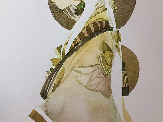 秋月（个人主页-ZNTU2MDQ2Njg=） - 艺术插画 - 站酷设计师小鹬_yuunie原创素材 - 站酷ZCOOL