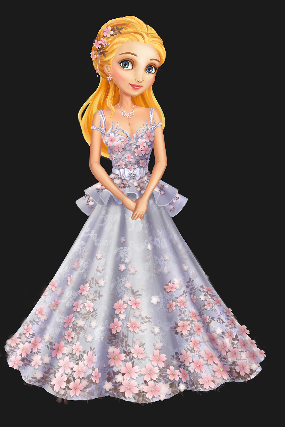 各种美美的裙子~换装游戏 欧美Q版角色设计