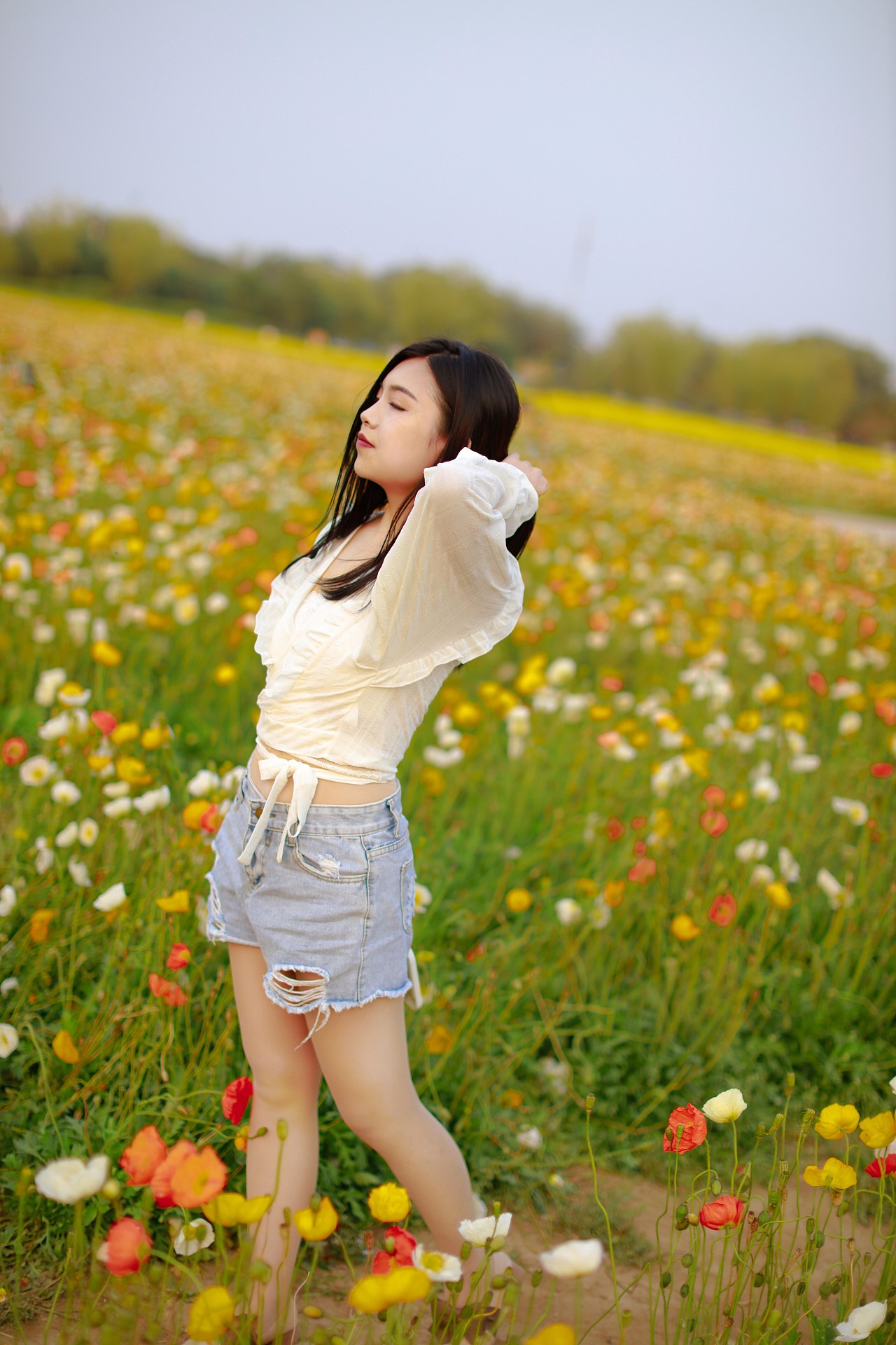 人像写真拍摄北京紫谷伊甸园虞美人油菜花薰衣草