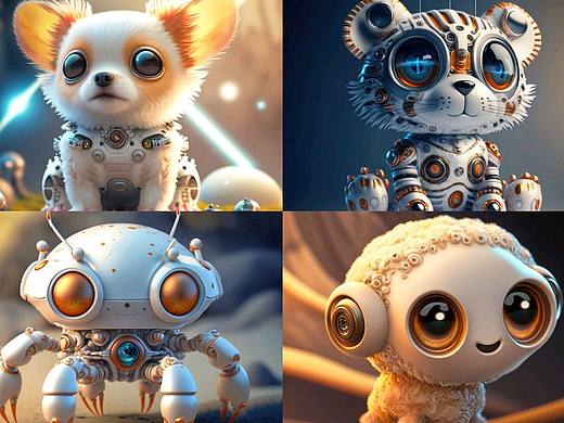 3D可爱机器人生肖