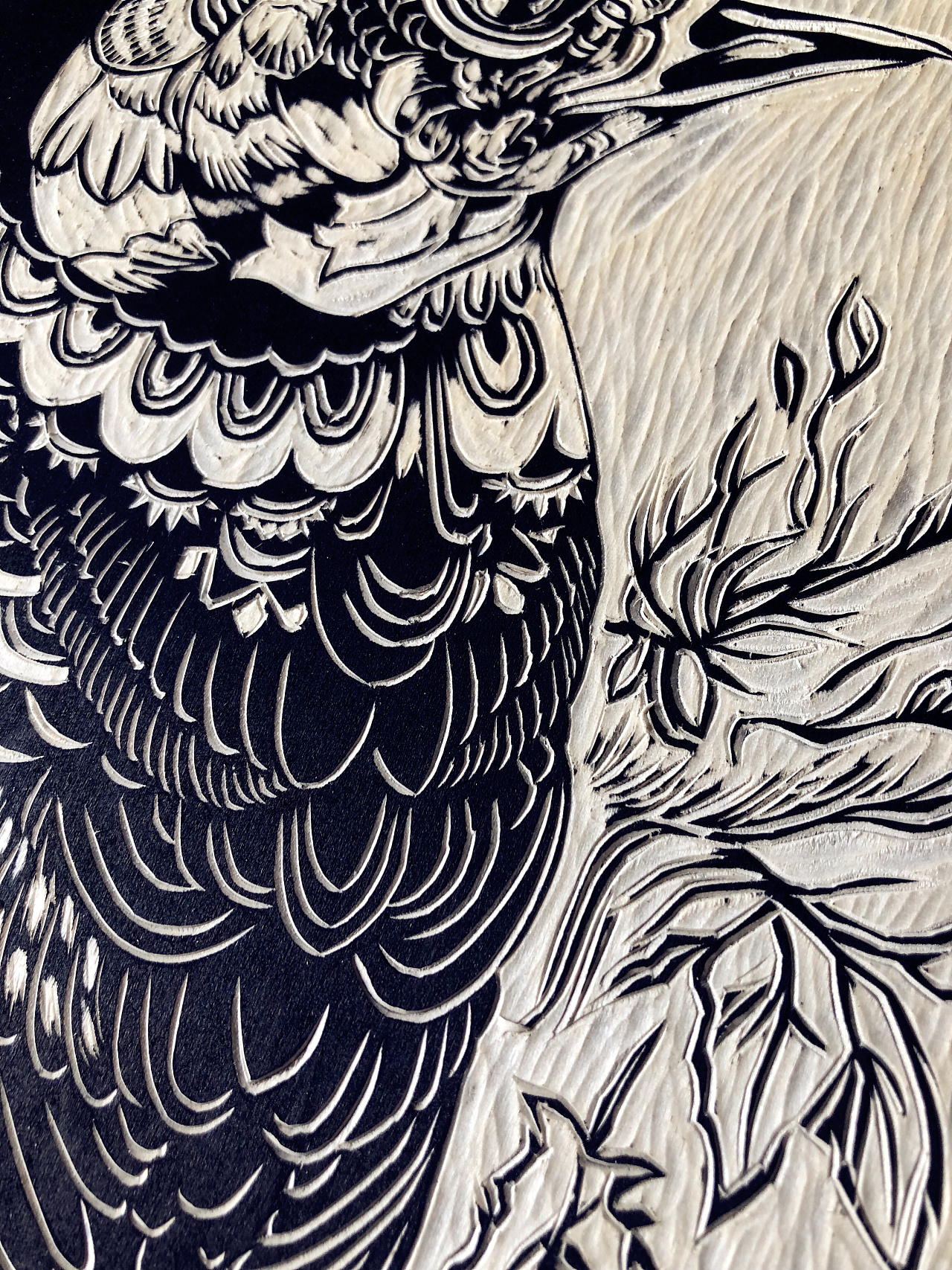 希望有人喜欢手工木版画