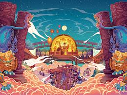 盛世長歌 |月餅插畫 |禿然貓君&GOOGOL古戈品牌咨詢