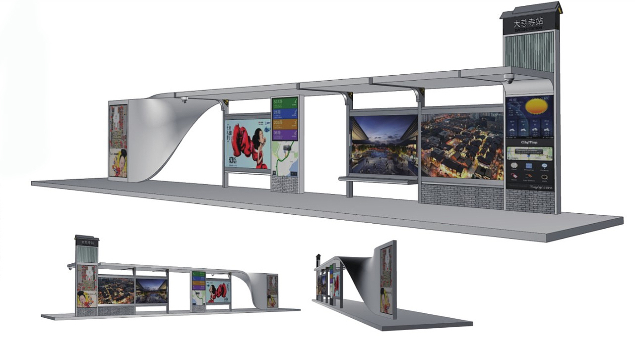 鸿鑫嘉和-候车亭设计-公交站台设计合集