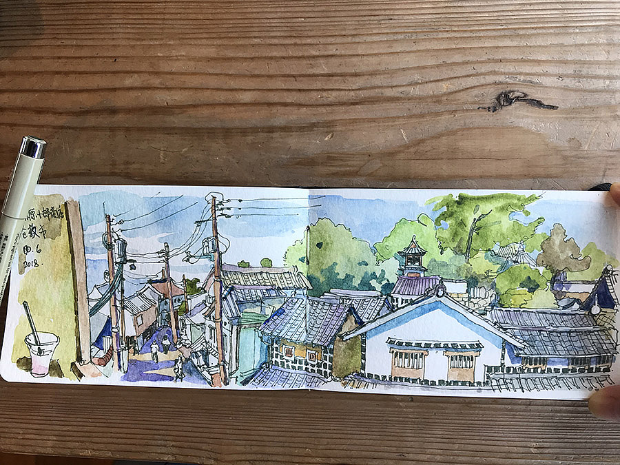 十月日本之旅插画与写生（图ZMTM1NTY1MjA0） - 创作习作 - 站酷设计师Hosanna_914原创素材 - 站酷ZCOOL