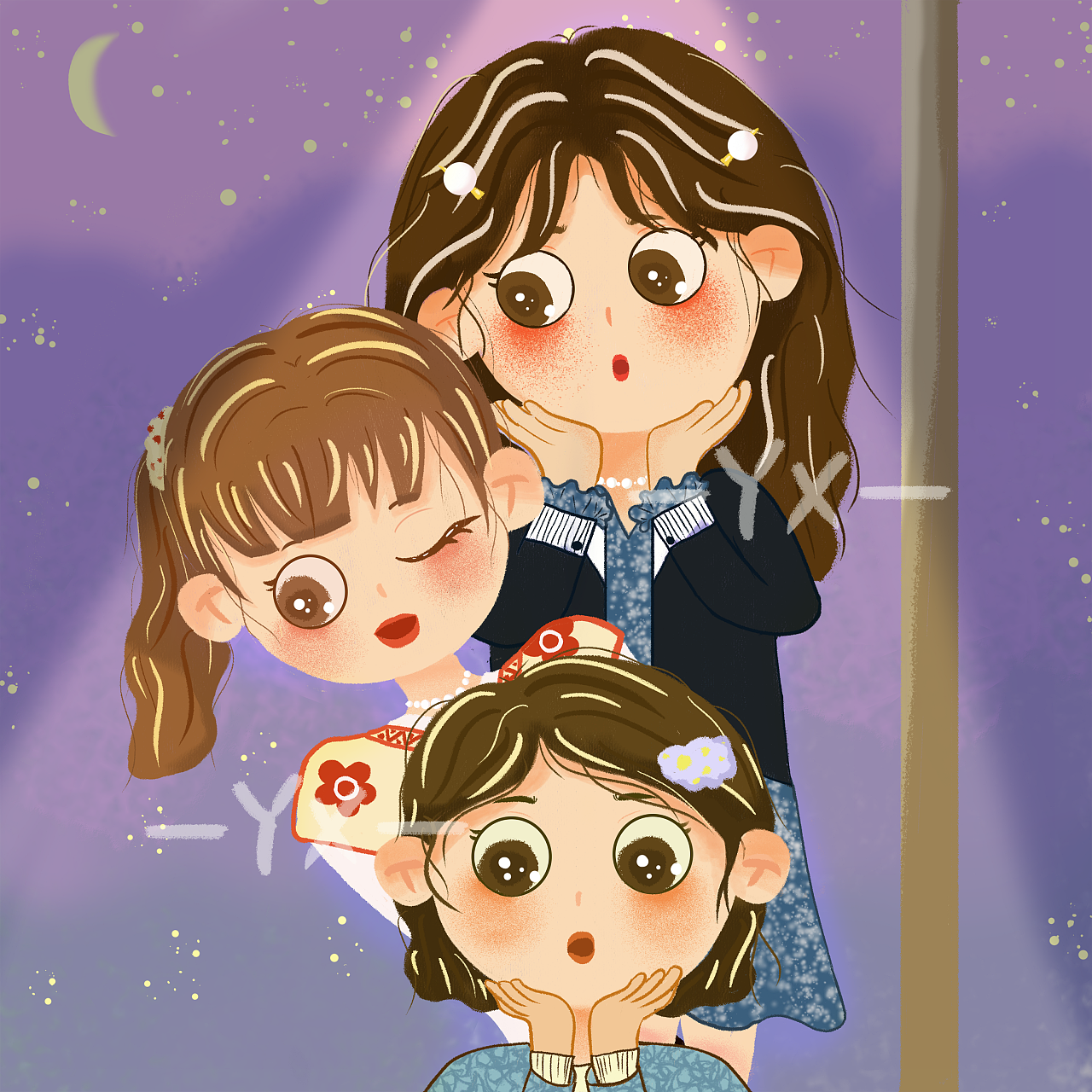 路灯下的小女孩|插画|艺术插画|一滴雨1 - 原创作品 - 站酷 (zcool)