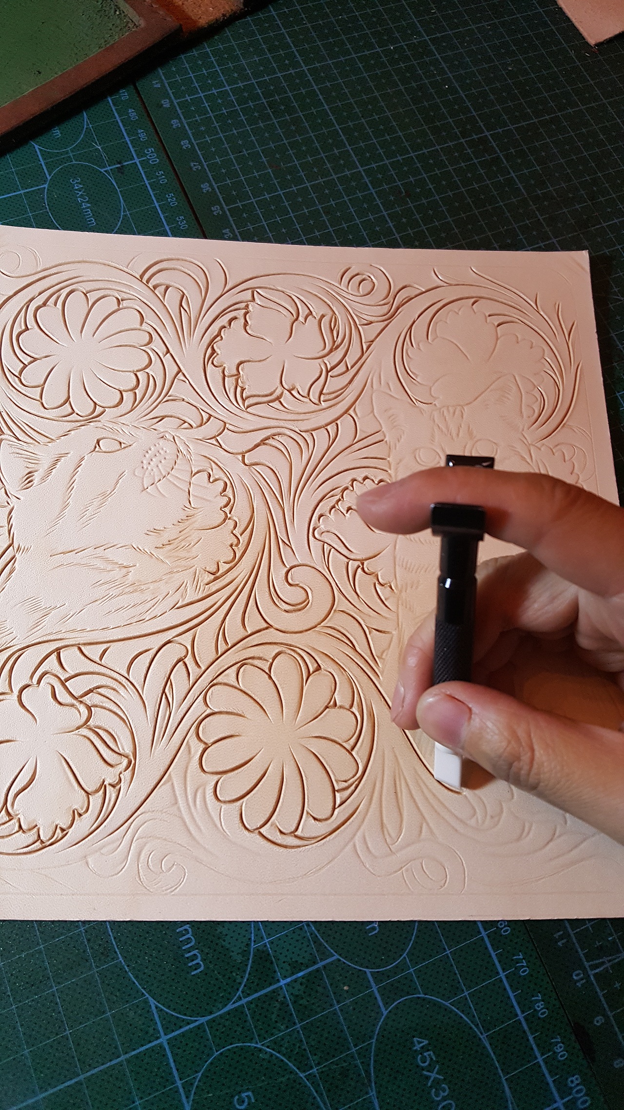 两只猫咪的肖像制作过程