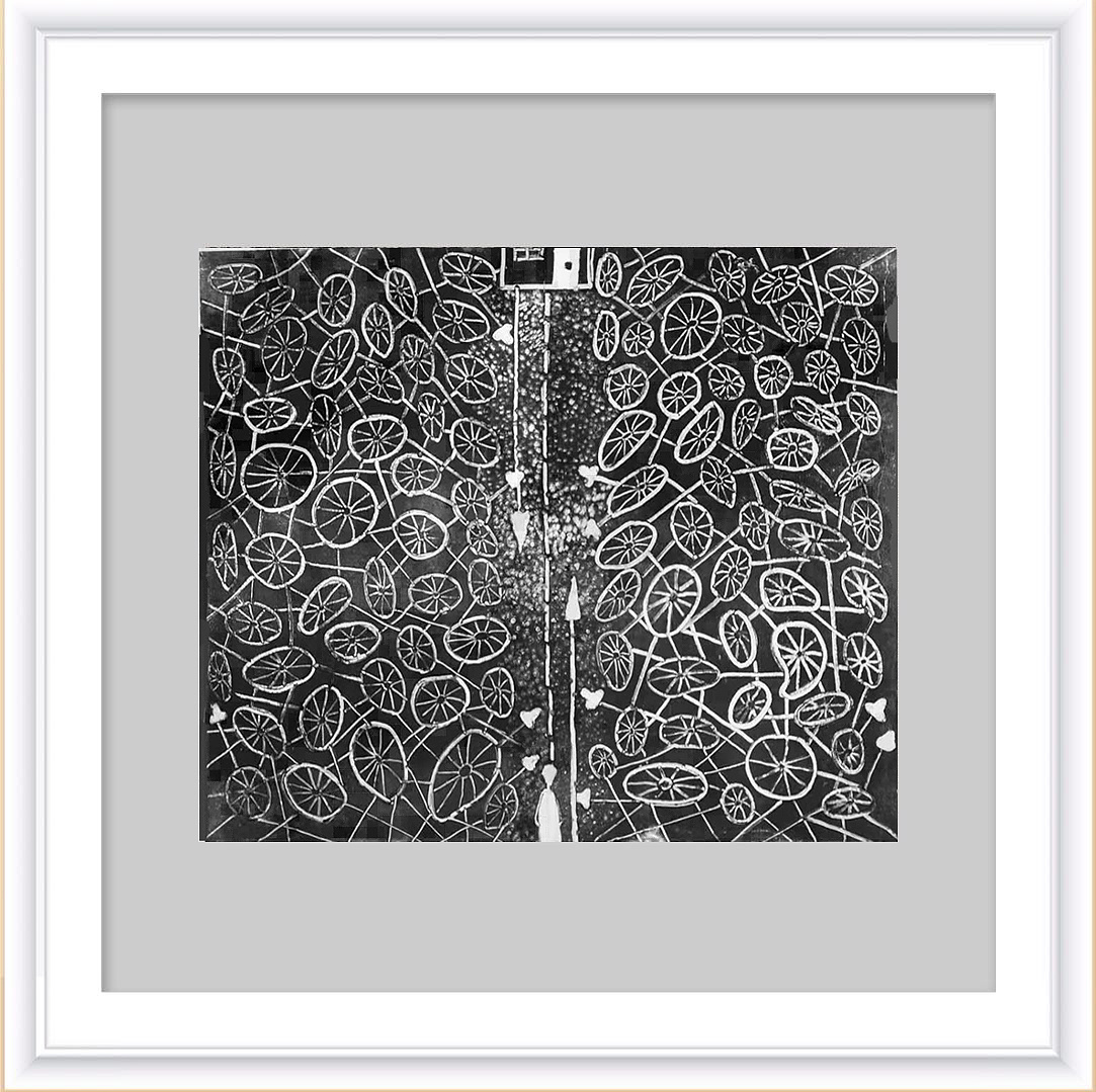 独幅版画《回家的路》