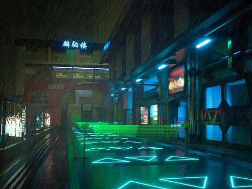 校园一角：2067年（个人主页-ZNDIzMjAyMzI=） - 场景 - 站酷设计师VonCyborg原创素材 - 站酷ZCOOL