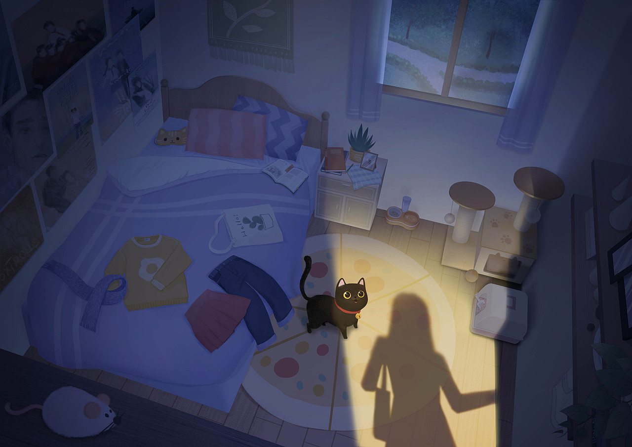 如果我是一只猫（图ZMTk1MjM3Nzg0） - 绘本 - 站酷设计师WillieWwwonka原创素材 - 站酷ZCOOL