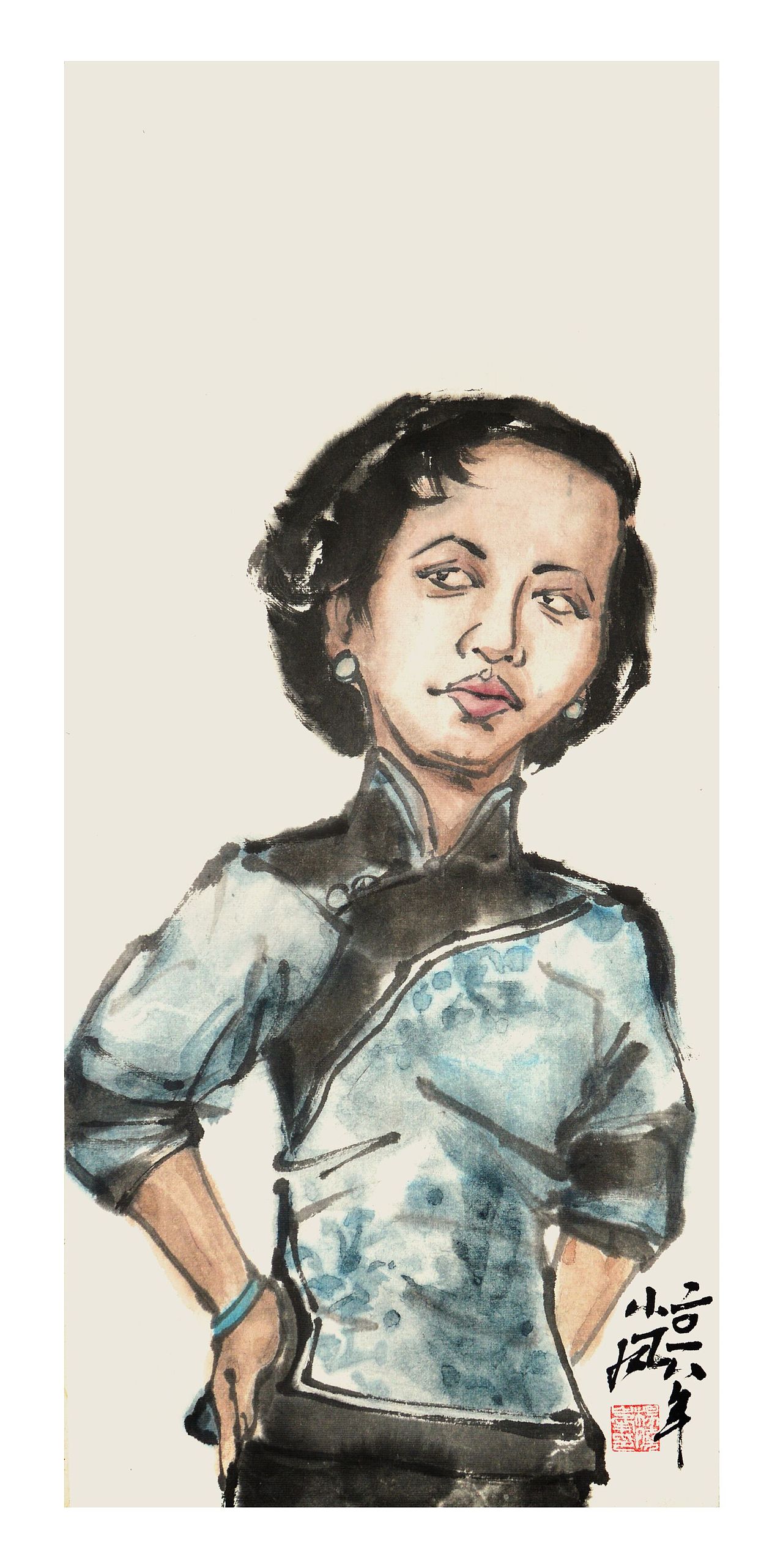 人物画练习张爱玲