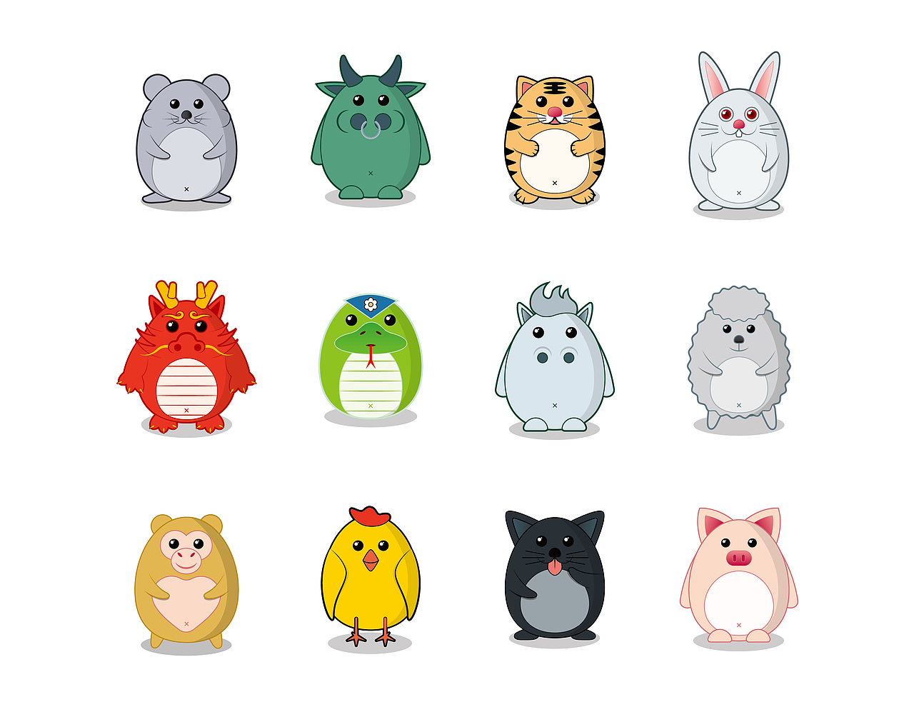 Q萌十二生肖（圖ZMjM3ODk5MjI4） - 創(chuàng)作習(xí)作 - 站酷設(shè)計(jì)師siyton原創(chuàng)素材 - 站酷ZCOOL