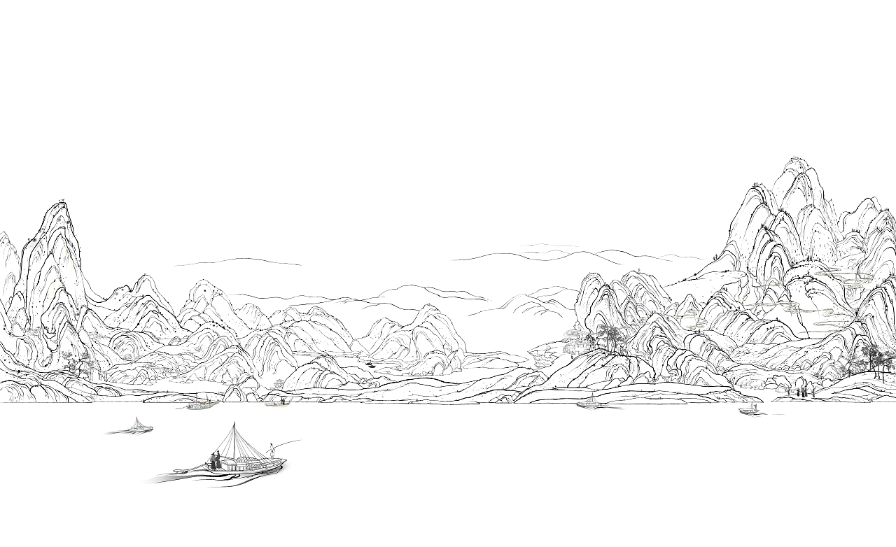 千里江山图插画