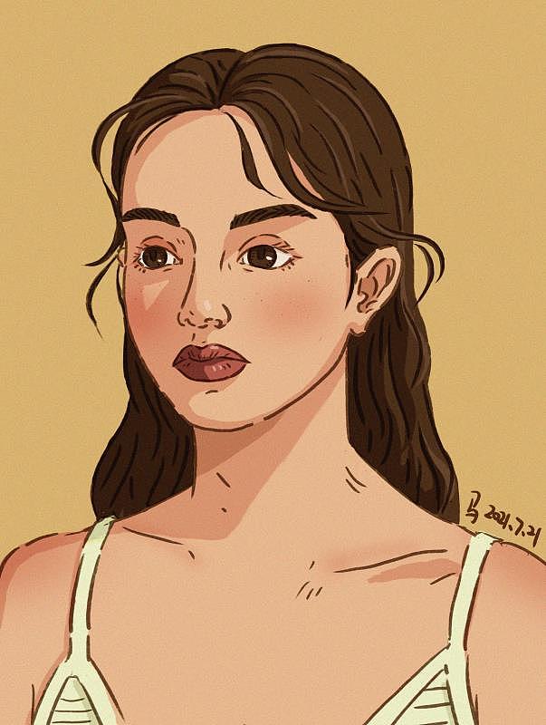 插画练习|欧美风格人物形象的练习