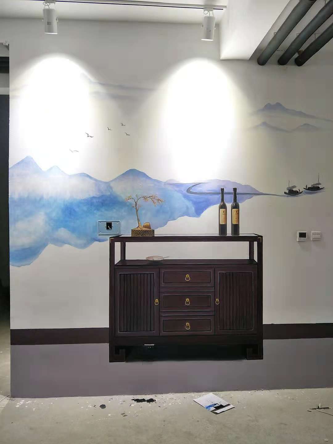 东营市——东营区别墅样板房壁画（图ZMTM3OTMyMDY0） - 新锐潮流插画 - 站酷设计师波普文化传媒原创素材 - 站酷ZCOOL