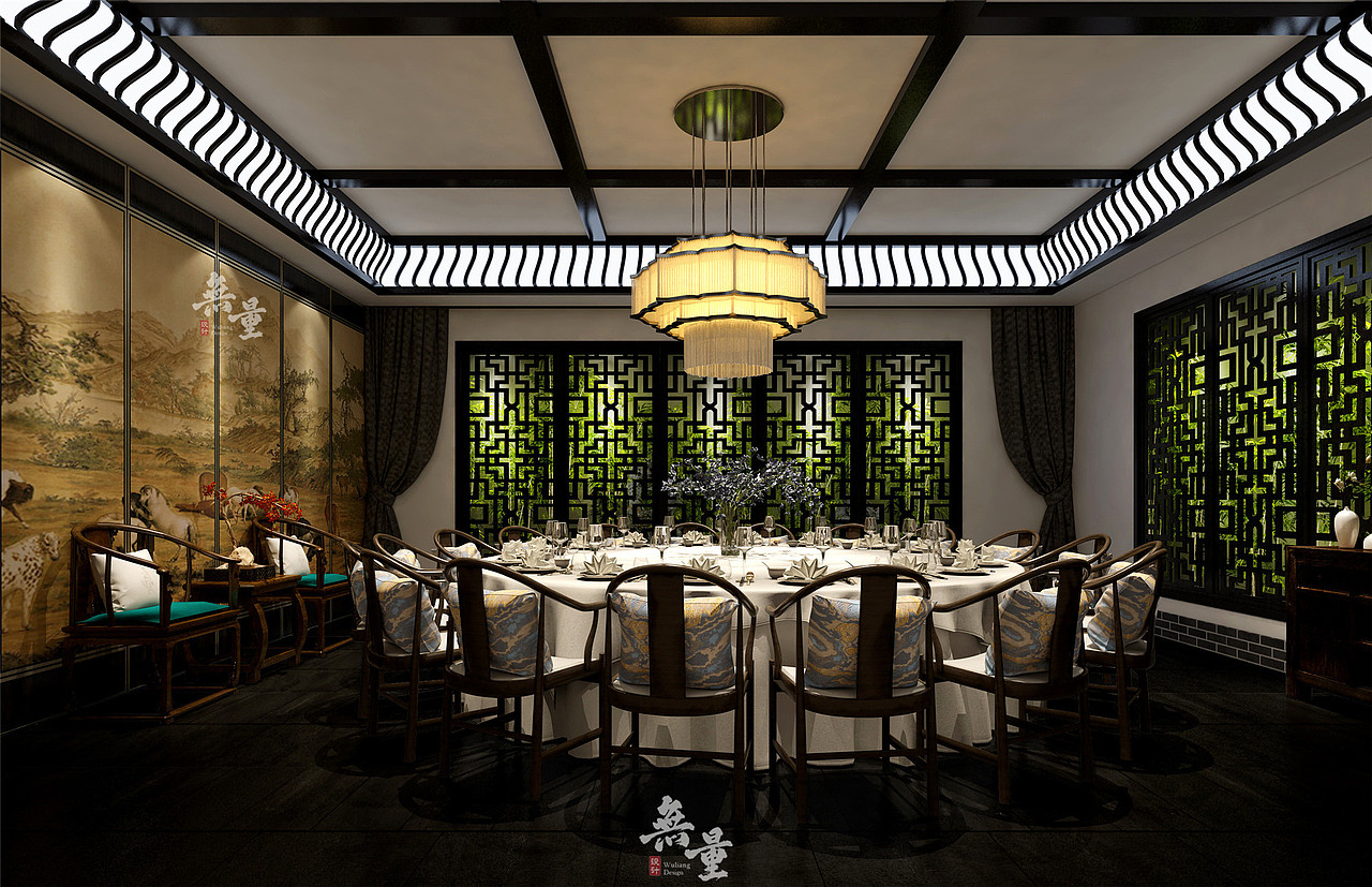 雅间和vip包间的设计,才是设计师设计语言的集大成之作,是他们设计