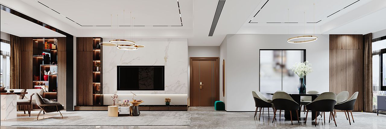 深圳装修设计:玺悦城南区,现代轻奢风格迷人心