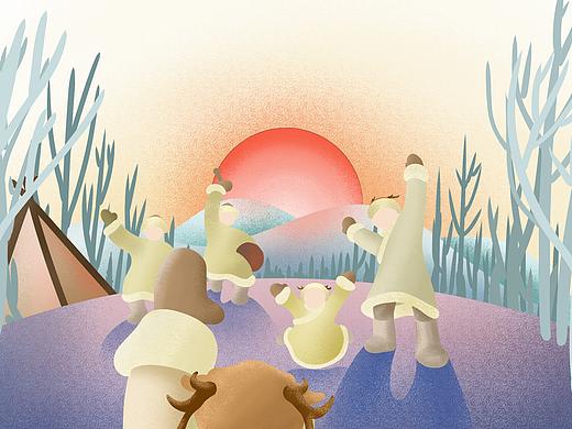 【插画习作】鄂伦春-罕贝舞