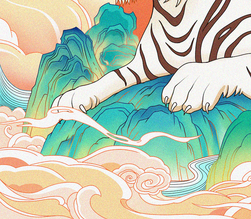 国潮十二生肖插画（图ZMjYzNjQ4NzUy） - 创作习作 - 站酷设计师如虎添翼包装插画原创素材 - 站酷ZCOOL
